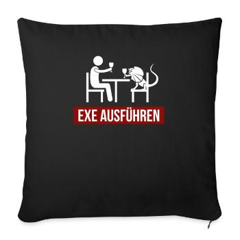 Admin EXE ausführen Sysadmin Systemadmin Dinner - Sofakissenbezug 45 x 45 cm - Schwarz - Vorne