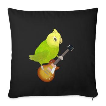 Guitare E-guitare cadeau pour enfants - Housse de coussin décorative 45 x 45 cm - noir - Devant