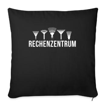 Rechenzentrum Rechner Computer EDV Server lustig - Sofakissenbezug 45 x 45 cm - Schwarz - Vorne