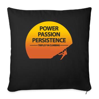 Climbing Bouldering Free Climbing Gift - Sofa pillowcase 17,3'' x 17,3'' (45 x 45 cm) - black - Front