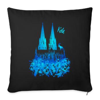 Cologne Cathedral - Sofa pillowcase 17,3'' x 17,3'' (45 x 45 cm) - black - Front