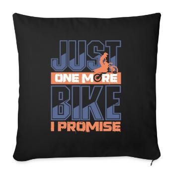 une seule moto de plus a promis plus de chemise - Housse de coussin décorative 45 x 45 cm - noir - Devant