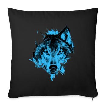geiler Wolf - Sofakissenbezug 45 x 45 cm - Schwarz - Vorne