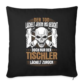 Menuisier menuisier menuiserie menuiserie cadeau - Housse de coussin décorative 45 x 45 cm - noir - Devant