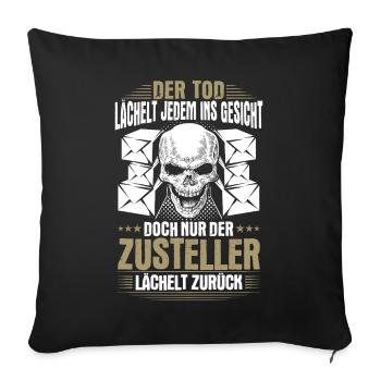 Delivery parcel postman postman gift - Sofa pillowcase 17,3'' x 17,3'' (45 x 45 cm) - black - Front
