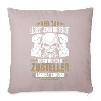 Zusteller Paketzusteller Briefträger Geschenk - Sofakissenbezug 45 x 45 cm - helles Taupe - Vorne