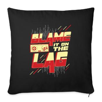 The Lag cadeau de jeu console PC jouer cheat - Housse de coussin décorative 45 x 45 cm - noir - Devant