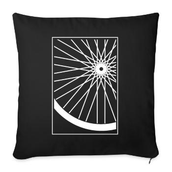 Wheel Gift Bicycle Road Bike MTB Fatbike Pedal - Sofa pillowcase 17,3'' x 17,3'' (45 x 45 cm) - black - Front