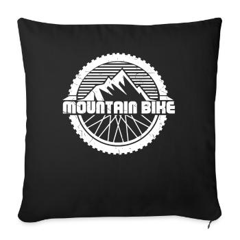 Bicycles Gift MTB Road Bike Downhill BMX - Sofa pillowcase 17,3'' x 17,3'' (45 x 45 cm) - black - Front