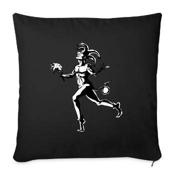 Court jester medieval amusement costume clumsy - Sofa pillowcase 17,3'' x 17,3'' (45 x 45 cm) - black - Front