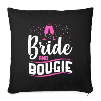 Mariage et fête mariage ivre JGA - Housse de coussin décorative 45 x 45 cm - noir - Devant