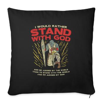 Tempelritter Geschenk Gott Bibel Jesus Ritter - Sofakissenbezug 45 x 45 cm - Schwarz - Vorne