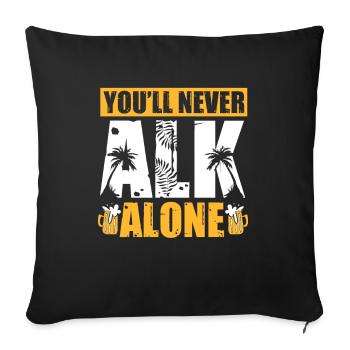 Je ne bois jamais seul cadeau Alc Beer Mallorca - Housse de coussin décorative 45 x 45 cm - noir - Devant