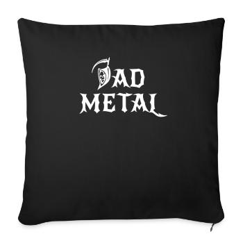 Death Metal DAD cadeau fête des pères Papa Père Rock - Housse de coussin décorative 45 x 45 cm - noir - Devant