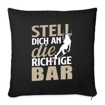 Kitesurfer Kitesurfing Kiteboard Kiter Kiten Bar - Sofa pillowcase 17,3'' x 17,3'' (45 x 45 cm) - black - Front