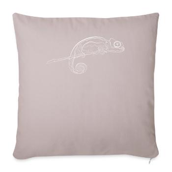 Chameleon animal motif - Sofa pillowcase 17,3'' x 17,3'' (45 x 45 cm) - light taupe - Front