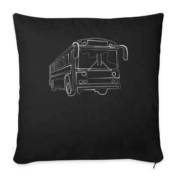 Busfahrer Bus - Housse de coussin décorative 45 x 45 cm - noir - Devant
