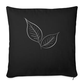 Leaf Vegan Environmental Protection - Sofa pillowcase 17,3'' x 17,3'' (45 x 45 cm) - black - Front