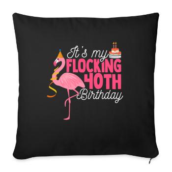 40ème anniversaire chemise 1979 cadeau de fête des années 40 - Housse de coussin décorative 45 x 45 cm - noir - Devant