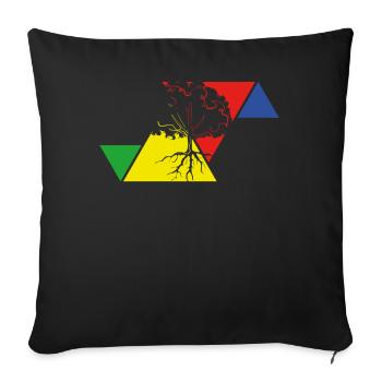Umweltschutz Baum - Sofakissenbezug 45 x 45 cm - Schwarz - Vorne