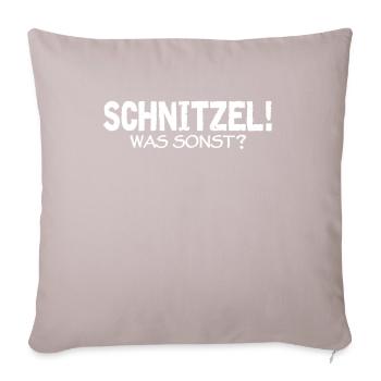 Schnitzel! Quoi d'autre? - Housse de coussin décorative 45 x 45 cm - taupe clair - Devant