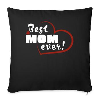 Best Mom - Sofa pillowcase 17,3'' x 17,3'' (45 x 45 cm) - black - Front