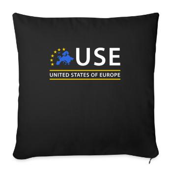 United States of Europe United States of EU - Sofa pillowcase 17,3'' x 17,3'' (45 x 45 cm) - black - Front