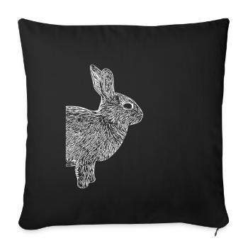 Lapin mignon Lapin Lapin Cadeau - Housse de coussin décorative 45 x 45 cm - noir - Devant