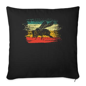 Apiculteur Abeille - Housse de coussin décorative 45 x 45 cm - noir - Devant