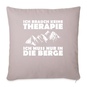 Ich Muss Nur In Die Berge - Sofakissenbezug 45 x 45 cm - helles Taupe - Vorne