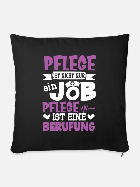 Altenpflegerin Engel Pflegerin Pflege Altenheim - Sofakissenbezug 45 x 45 cm - Schwarz