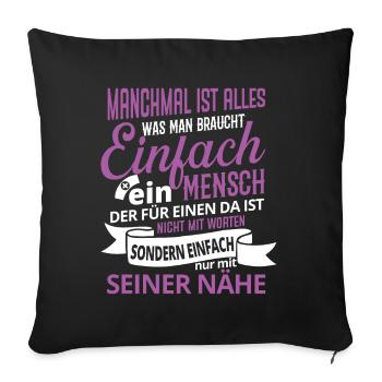 Senior Caregiver Engel Nursing Care Nursing Home - Sofa pillowcase 17,3'' x 17,3'' (45 x 45 cm) - black - Front