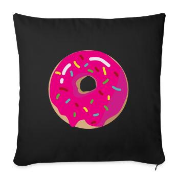 Donut Donuts - Sofakissenbezug 45 x 45 cm - Schwarz - Vorne