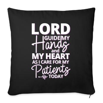 Senior Caregiver Engel Nursing Care Nursing Home - Sofa pillowcase 17,3'' x 17,3'' (45 x 45 cm) - black - Front