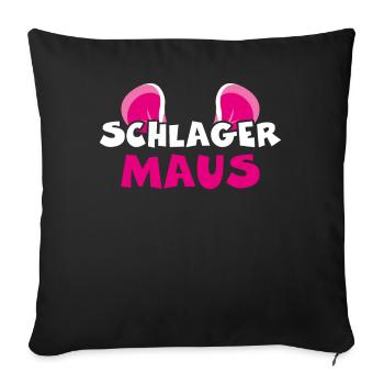 Schlager Mouse - Sofa pillowcase 17,3'' x 17,3'' (45 x 45 cm) - black - Front