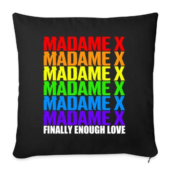 Finally Enough Love - Sofa pillowcase 17,3'' x 17,3'' (45 x 45 cm) - black - Front