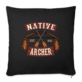Native Archer Indian Bow Cool Archers - Sofa pillowcase 17,3'' x 17,3'' (45 x 45 cm) - black - Front