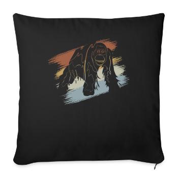 Orangutan - Sofa pillowcase 17,3'' x 17,3'' (45 x 45 cm) - black - Front