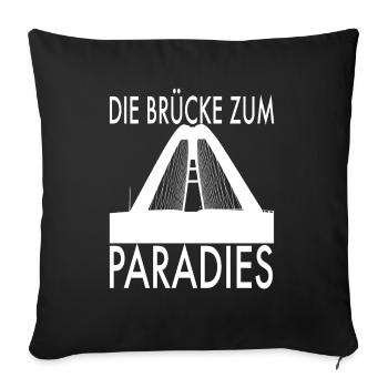 Fehmarn Insel Brücke Sundbrücke - Sofakissenbezug 45 x 45 cm - Schwarz - Vorne