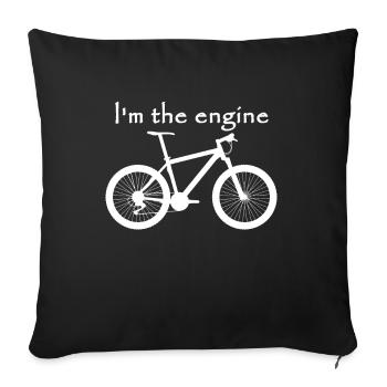 Je suis le moteur - Housse de coussin décorative 45 x 45 cm - noir - Devant