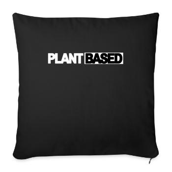 À base de plantes - Housse de coussin décorative 45 x 45 cm - noir - Devant