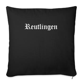 Reutlingen - Sofakissenbezug 45 x 45 cm - Schwarz - Vorne
