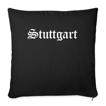 Stuttgart - Sofakissenbezug 45 x 45 cm - Schwarz - Vorne