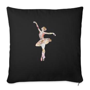 Danseuse de ballet Danseuse de ballet - Housse de coussin décorative 45 x 45 cm - noir - Devant