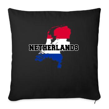 Pays-Bas Pays-Bas Pays-Bas - Housse de coussin décorative 45 x 45 cm - noir - Devant