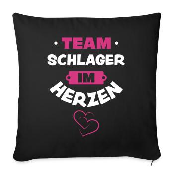 Schlager - Sofakissenbezug 45 x 45 cm - Schwarz - Vorne