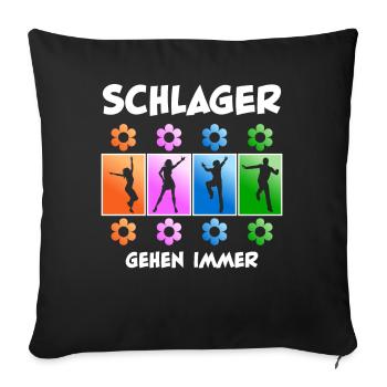 Schlager - Sofakissenbezug 45 x 45 cm - Schwarz - Vorne