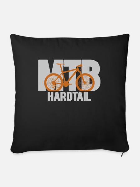MTB hardtail - Sofakissenbezug 45 x 45 cm - Schwarz