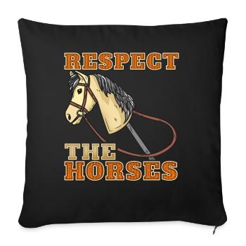T-shirt hobby drôle à l'écoute - Housse de coussin décorative 45 x 45 cm - noir - Devant