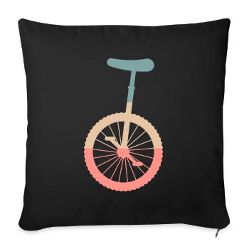 Roue de l’art cirque Idée cadeau - Housse de coussin décorative 45 x 45 cm - noir - Devant